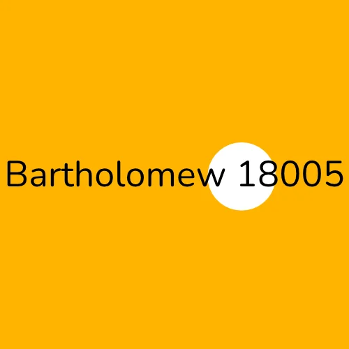 Bartholomew 18005 plumber